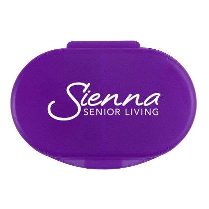 Custom Dual Compartment Pill Box - Translucent purple Custom Dual Compartment Pill Box - Translucent purple