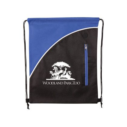Custom Summit Non-Woven Drawstring Backpack - Royal blue Custom Summit Non-Woven Drawstring Backpack - Royal blue