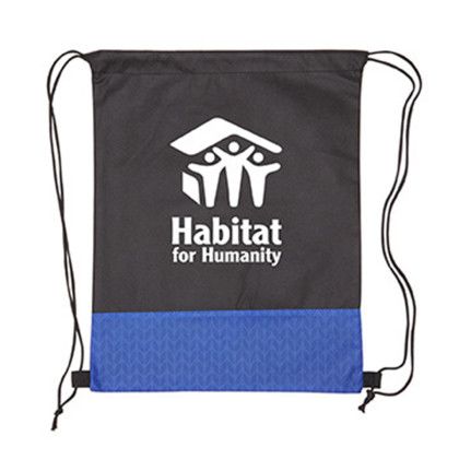 Custom Pathway Non-Woven Drawstring Backpack - Blue Custom Pathway Non-Woven Drawstring Backpack - Blue