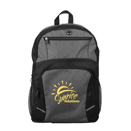 Custom Stanford Heathered 16" Laptop Backpack - heathered grey