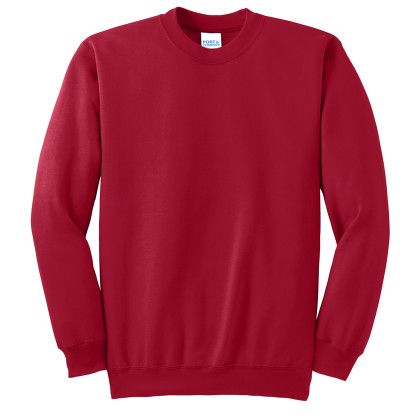 Essential Fleece Crewneck Color Sweatshirt - Red