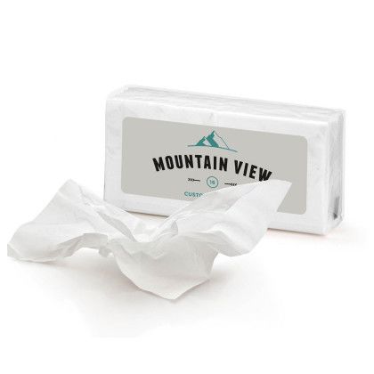 Custom 10 Mini Facial Tissues - White