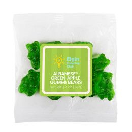 Custom Albanese Green Apple Gummi Bears: Taster Packet Custom Albanese Green Apple Gummi Bears: Taster Packet