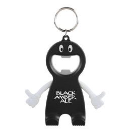 Custom Bottle Buddy Opener & Key Tag - Black Custom Bottle Buddy Opener & Key Tag - Black