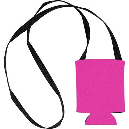Custom American Made Hands-Free Can Cooler - Neon pink Custom American Made Hands-Free Can Cooler - Neon pink