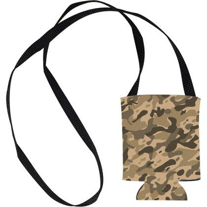 Custom American Made Hands-Free Can Cooler - Tan camo Custom American Made Hands-Free Can Cooler - Tan camo