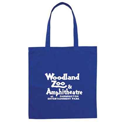 Custom 6 oz. Cotton Tote - Blue Custom 6 oz. Cotton Tote - Blue