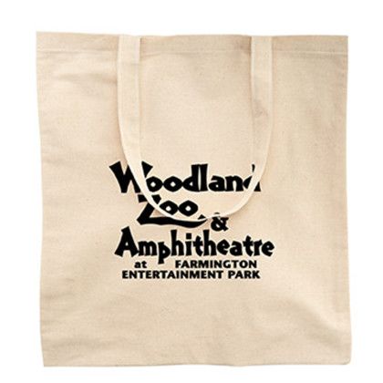 Custom 6 oz. Cotton Tote - Natural Front view Custom 6 oz. Cotton Tote - Natural Front view