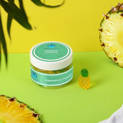 Custom Pineapple Gummies: Small Jar - Lifestyle