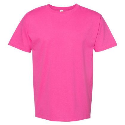 Custom Hanes Unisex ComfortSoft Color 100% Cotton T-Shirt - Wow Pink