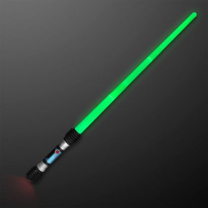 Custom Expandable Green Saber Light Up Swords - Front View Custom Expandable Green Saber Light Up Swords - Front View
