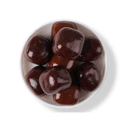 Custom Chocolate Dipped Salted Caramels: Small Jar - Chocolate