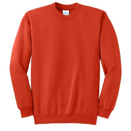 Essential Fleece Crewneck Color Sweatshirt - Orange