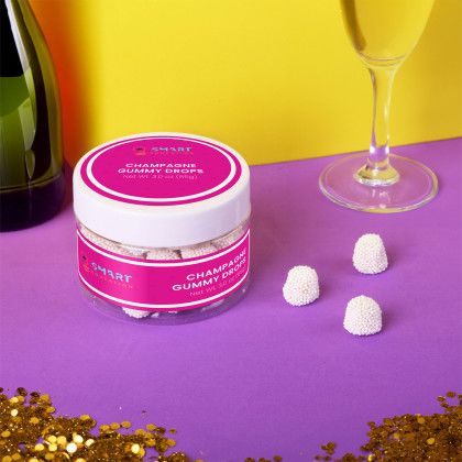 Custom Jelly Belly Champagne Bubbles: Small Jar - Lifestyle Custom Jelly Belly Champagne Bubbles: Small Jar - Lifestyle