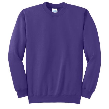 Essential Fleece Crewneck Color Sweatshirt - Purple