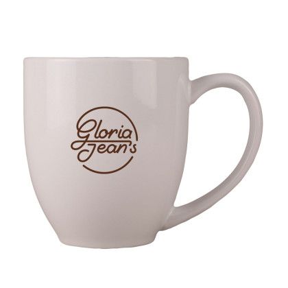 Custom 16 oz. Bistro Ceramic Mug - White Custom 16 oz. Bistro Ceramic Mug - White