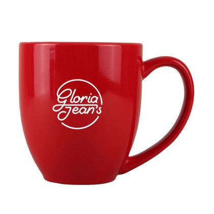 Custom 16 oz. Bistro Ceramic Mug - Red Custom 16 oz. Bistro Ceramic Mug - Red