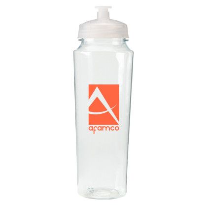 Custom 24 oz. PolySure Measure Bottle - Translucent Clear