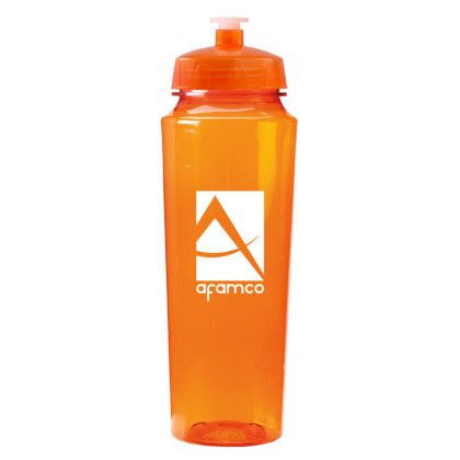 Custom 24 oz. PolySure Measure Bottle - Translucent Orange