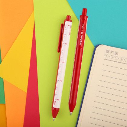 Custom Ruler Pen - Red - In use