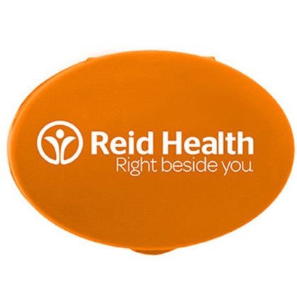Custom Oval Pill Box - Orange 