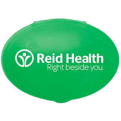 Custom Oval Pill Box - Translucent Green