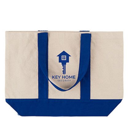 Custom 10 oz. Newport Cotton Canvas Nautical Tote - Royal blue Custom 10 oz. Newport Cotton Canvas Nautical Tote - Royal blue