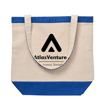 Custom 10 oz. Cotton Canvas Nautical Tote - Royal blue Custom 10 oz. Cotton Canvas Nautical Tote - Royal blue