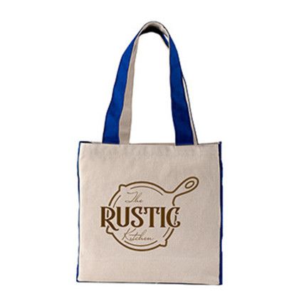 Custom 10 oz. Medford Cotton Canvas Tote - Royal blue Front view Custom 10 oz. Medford Cotton Canvas Tote - Royal blue Front view