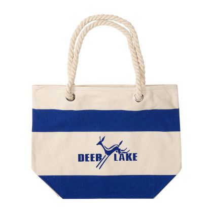 Custom 16 oz. Portsmouth Cotton Canvas Nautical Tote - Royal blue Custom 16 oz. Portsmouth Cotton Canvas Nautical Tote - Royal blue