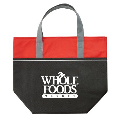Custom Large Non-Woven Carry-It Cooler Tote - Red