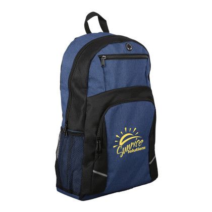 Custom Stanford Heathered 16" Laptop Backpack - Angle View Custom Stanford Heathered 16" Laptop Backpack - Angle View
