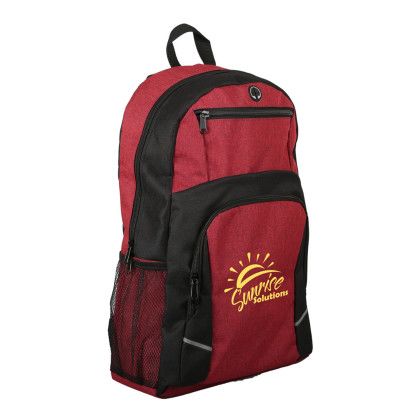 Custom Stanford Heathered 16" Laptop Backpack - Angle View Custom Stanford Heathered 16" Laptop Backpack - Angle View