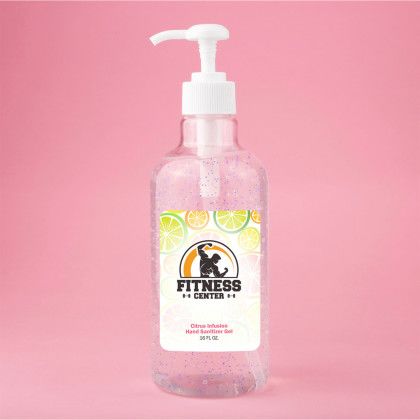 Custom 16 oz Hand Sanitizer Gel With Moisturizing Beads