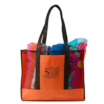 Custom Havasu Non-Woven Beach Tote - Orange Custom Havasu Non-Woven Beach Tote - Orange