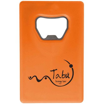 Custom Credit Card Bottle Opener - Orange Custom Credit Card Bottle Opener - Orange