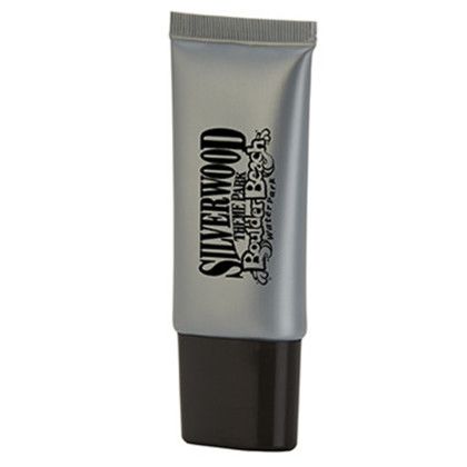 Custom 1 oz. SPF 30 Sunscreen Squeeze Tube - Silver Side View Custom 1 oz. SPF 30 Sunscreen Squeeze Tube - Silver Side View