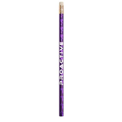 Custom Jo-Bee Prismatic Foil Wrap Pencil - Purple