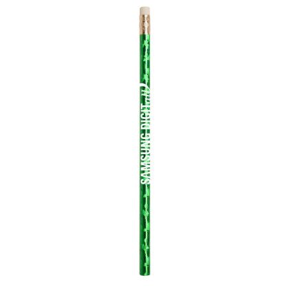 Custom Jo-Bee Prismatic Foil Wrap Pencil - Green