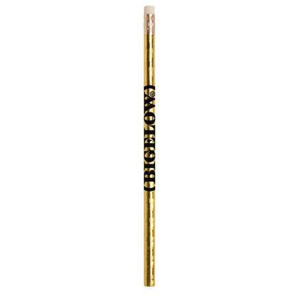 Custom Jo-Bee Prismatic Foil Wrap Pencil - Gold