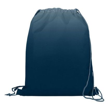 Custom Ombre Sport Pack Drawstring Backpack - Navy Custom Ombre Sport Pack Drawstring Backpack - Navy