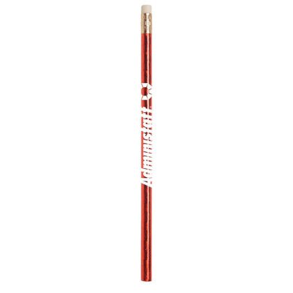Custom Jo-Bee Prismatic Foil Wrap Pencil - Red