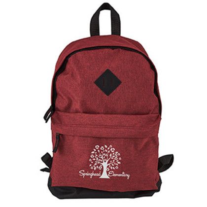Custom Classic Heathered Backpack - Red Custom Classic Heathered Backpack - Red