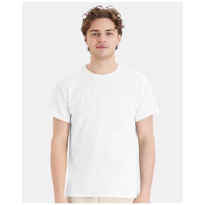 Hanes - Eco Smart 50/50 Cotton/poly T-Shirt - White