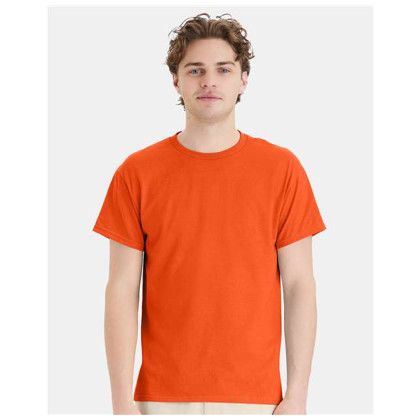 Hanes - Eco Smart 50/50 Cotton/poly T-Shirt - Orange