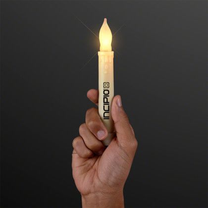 Custom LED Taper Candles, Flickering Amber Light - In Use Custom LED Taper Candles, Flickering Amber Light - In Use