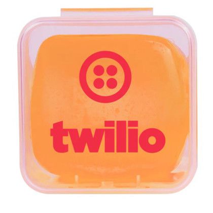 Custom SqueeDoh Sensory Cube - Orange - Front view