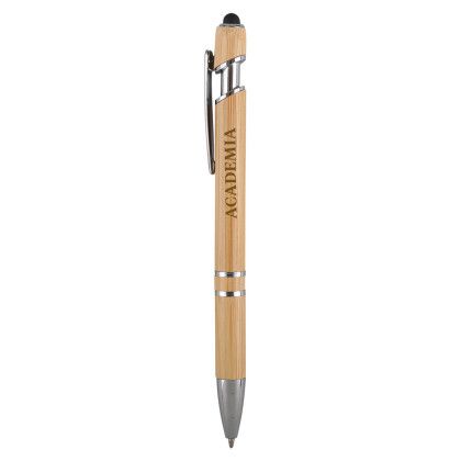 Custom Gardena Bamboo Stylus Pen - Black
