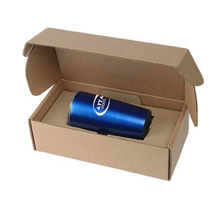 Custom 20 oz. Everest Stainless Steel Tumbler with Gift Box - Matte Metallic Blue Side View Custom 20 oz. Everest Stainless Steel Tumbler with Gift Box - Matte Metallic Blue Side View