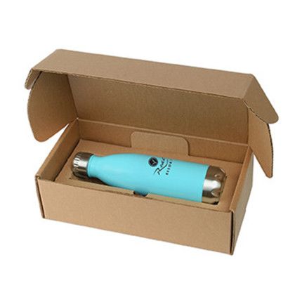 Custom 17 oz. Cascade Bottle with Gift Box - Light Blue Side View Custom 17 oz. Cascade Bottle with Gift Box - Light Blue Side View